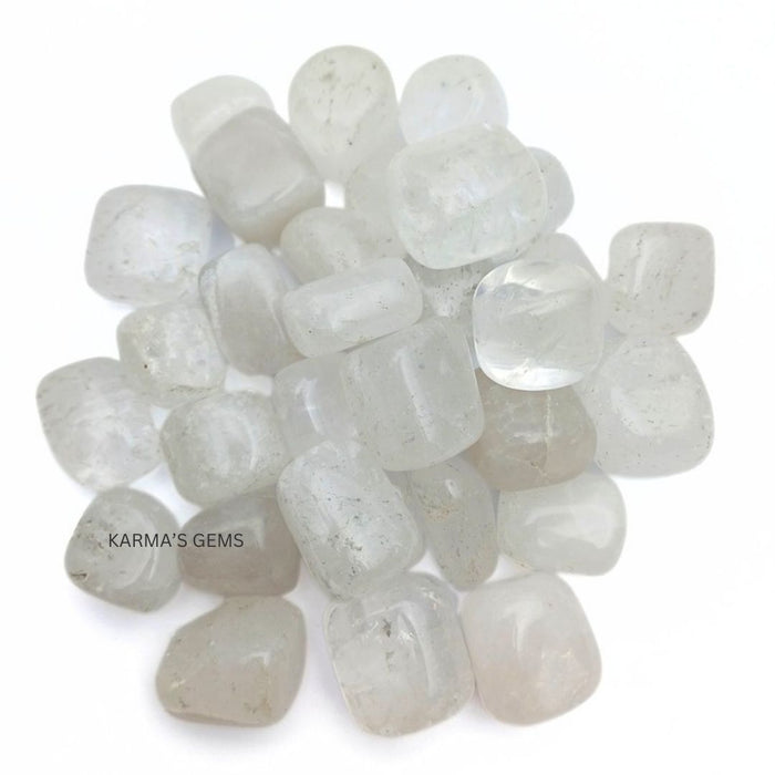 15 TO 25 MM CLEAR QUARTZ POLISH TUMBLED STONE