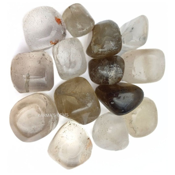 PIERRE DE QUARTZ FUMÉ POLIE DE 15 À 25 MM