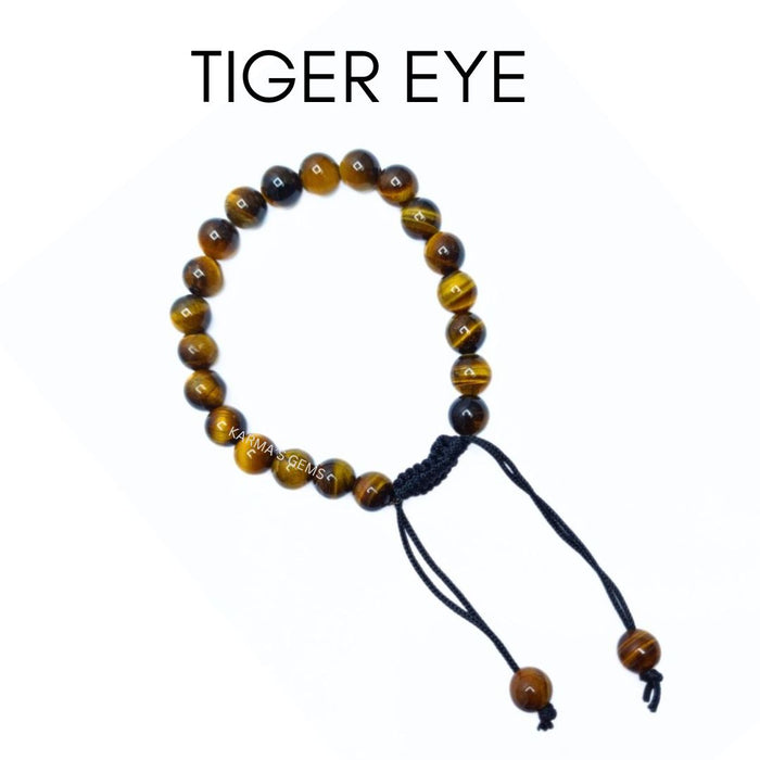 8 MM PERLEN TIGERAUGEN-STICKARMBAND