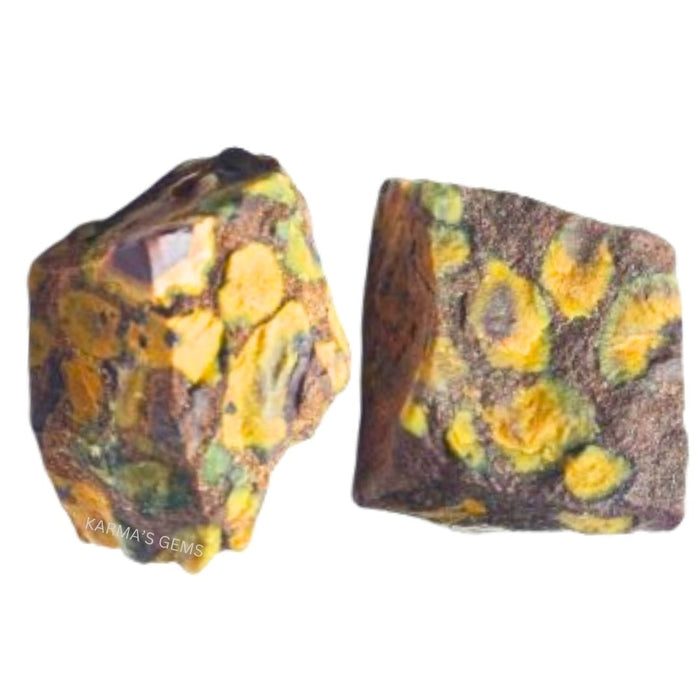 2 PCS 15 TO 25 MM LEOPARD JASPER ROUGH STONE
