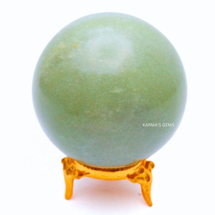 50 TO 55 MM GREEN AVENTURINE SPHERE