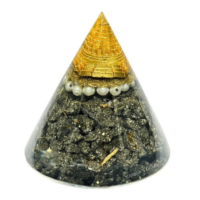 PYRITE ANTENA ORGONITE PYRAMID