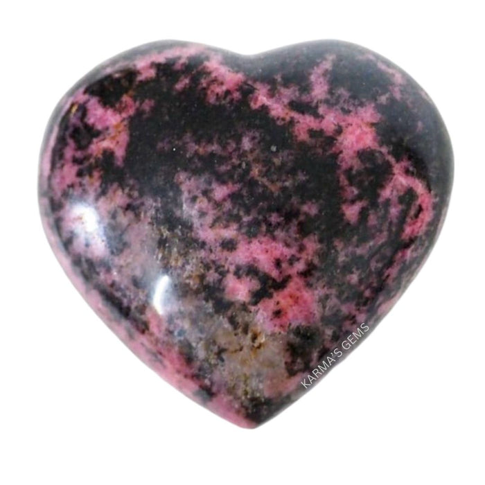 1" RHODONITE PUFFY HEART