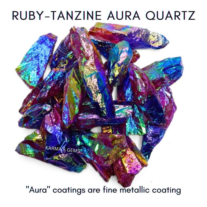 RUBY - TANZINE AURA QUARTZ RAW STONE