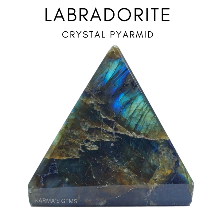 LABRADORIT STEIN KRISTALL PYRAMIDE