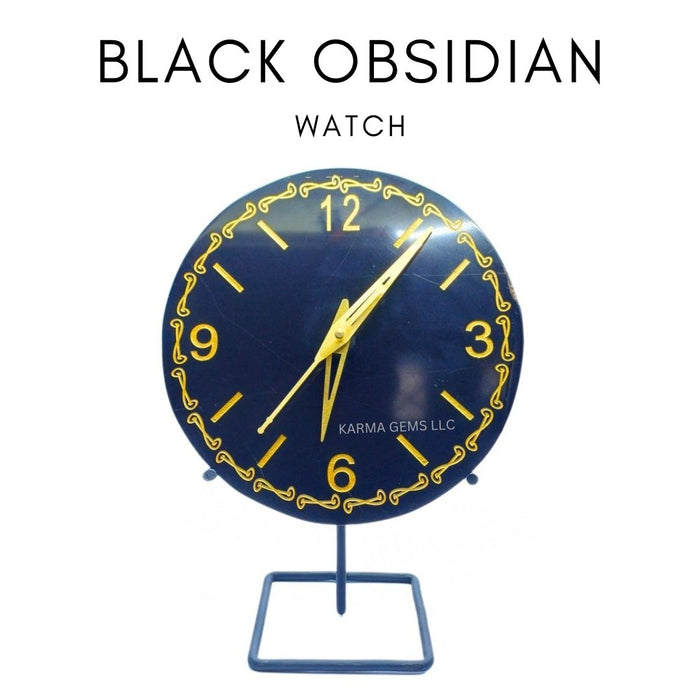 NATÜRLICHE SCHWARZE OBSIDIAN-ACHAT-UHR
