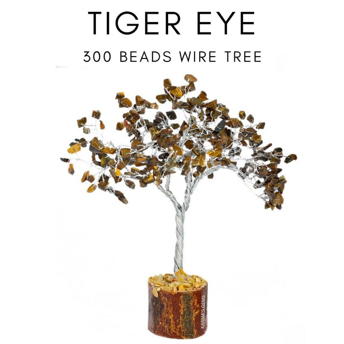 300 PERLES DE PIERRE ŒIL DE TIGRE FIL ARBRE