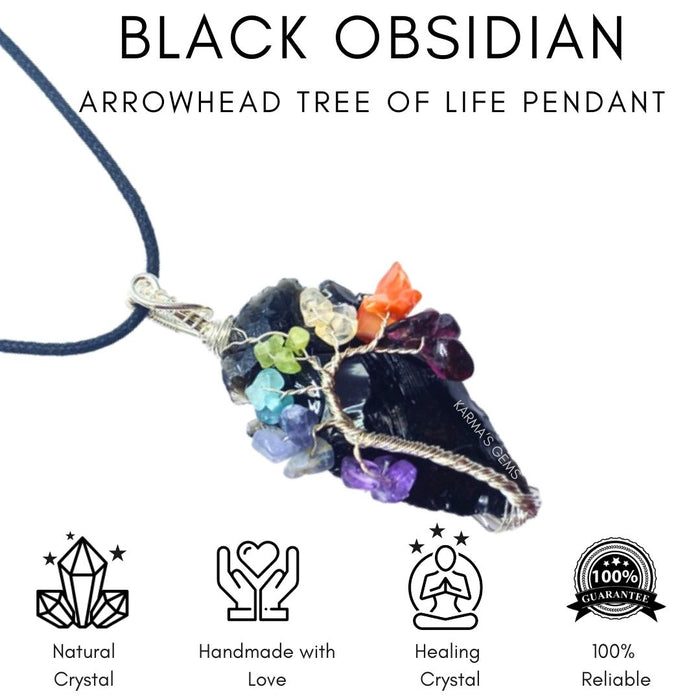 Anhänger mit Pfeilspitze aus schwarzem Obsidian