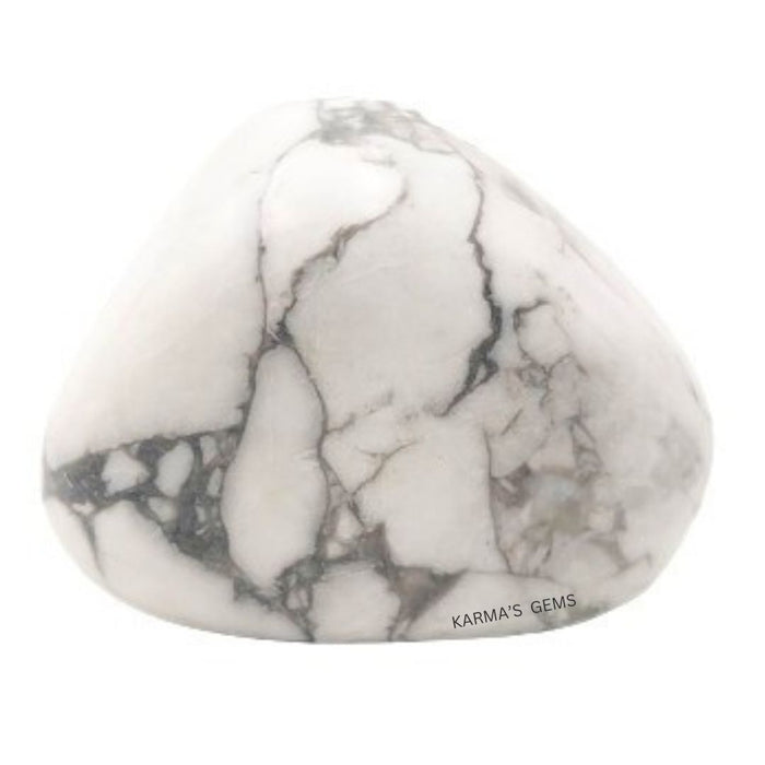 1 PIECE 15 TO 25 MM HOWLITE POLISH TUMBLED STONE