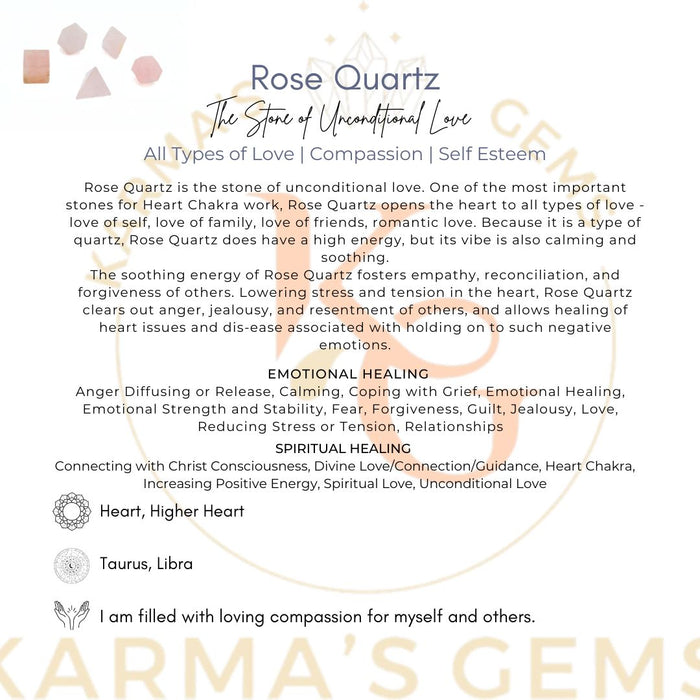 ENSEMBLE DE 5 GÉOMÉTRIES EN QUARTZ ROSE