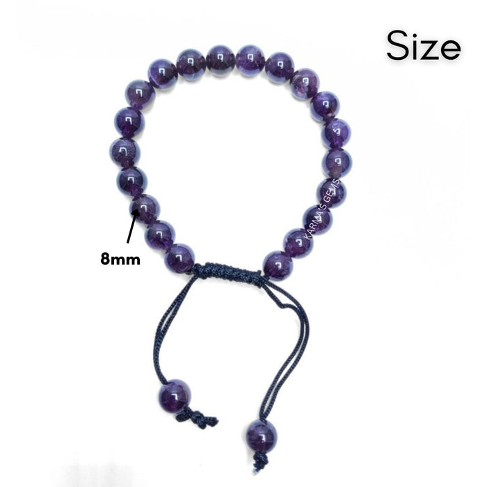 8 MM PERLEN AMETHYST STRING ARMBAND