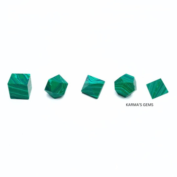 5-teiliges Malachit-Geometrie-Set