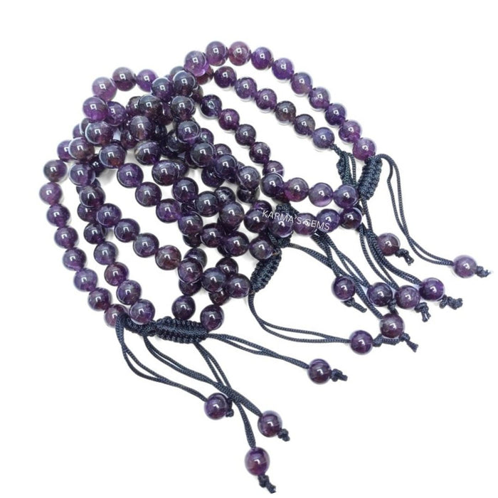 8 MM PERLEN AMETHYST STRING ARMBAND