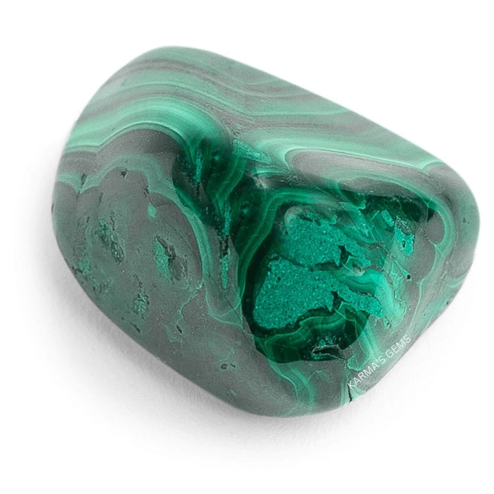 PIERRE POLIE DE MALACHITE ROULÉ DE 15 À 25 MM