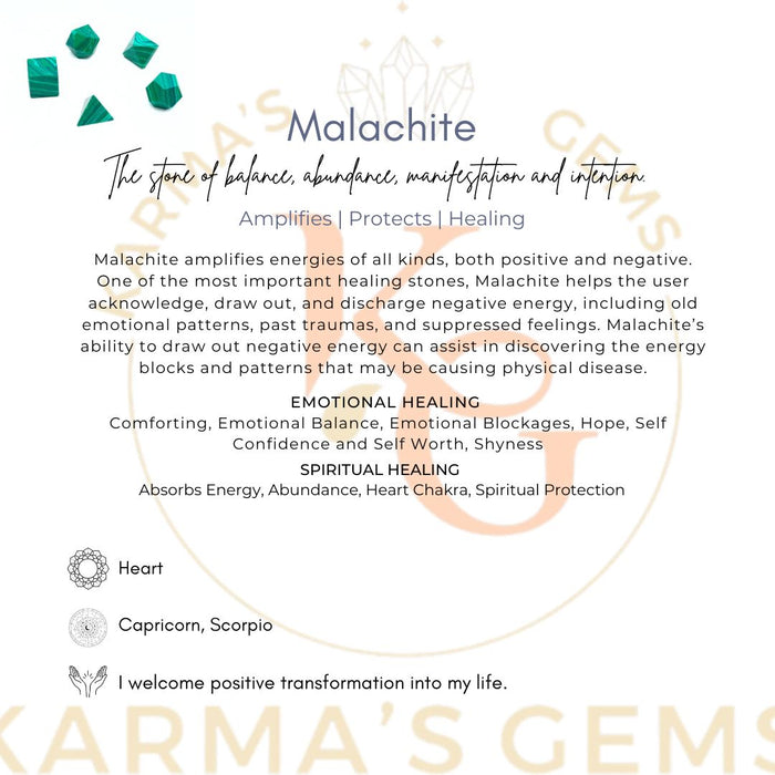 5-teiliges Malachit-Geometrie-Set