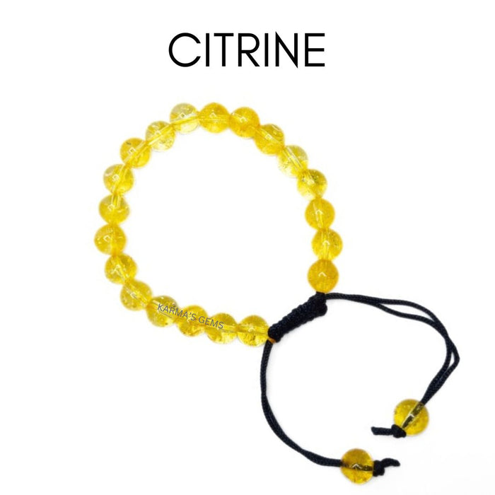 8 MM PERLEN CITRIN STRING ARMBAND