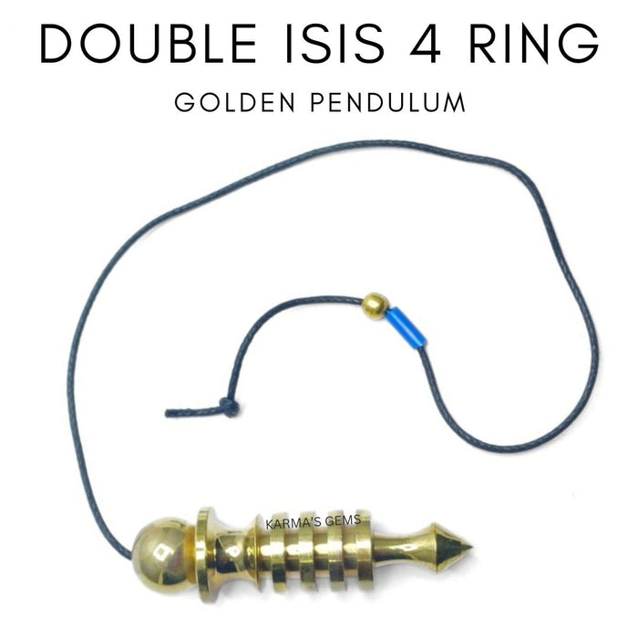 GOLDENER DOPPELTER ISIS-RING MIT 4 PLATTENPENDEL