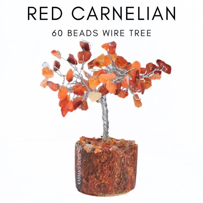 60 PERLES DE PIERRE DE CORNALINE ROUGE FIL ARBRE
