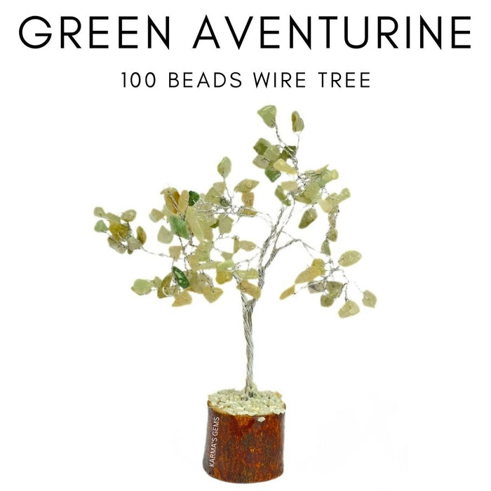 100 PERLES DE PIERRE D'AVENTURINE VERTE FIL ARBRE