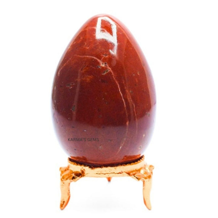 POLISHED RED JASPER POCKET EGG