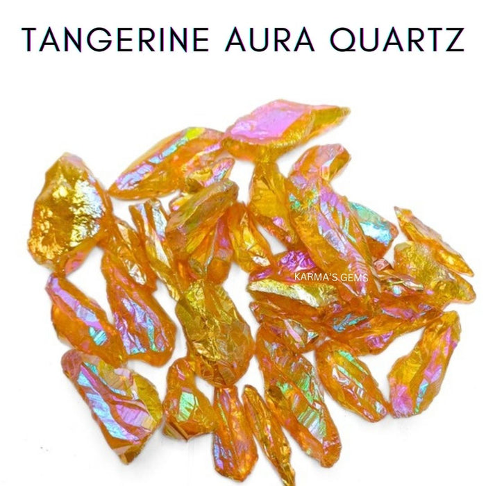 TANGERINE AURA QUARTZ RAW STONE