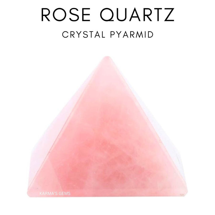 ROSE QUARTZ STONE CRYSTAL PYRAMID