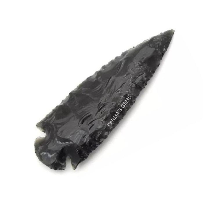 3" TO 3.5" BLACK OBSIDIAN ARROWHEAD