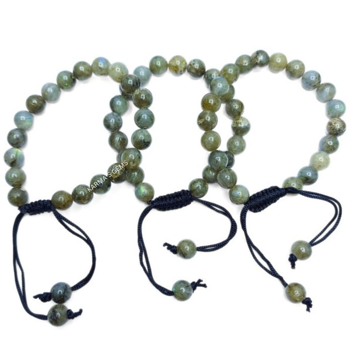 Bracelet en fil de labradorite avec perles de 8 mm
