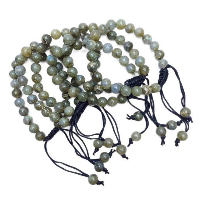 Bracelet en fil de labradorite avec perles de 8 mm