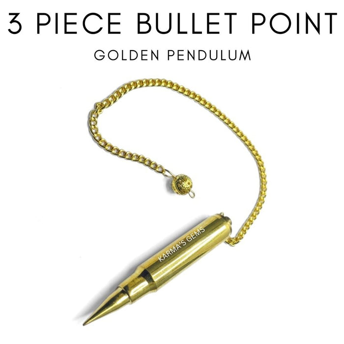 GOLDENES 3-TEILIGES PENDEL MIT KUGELSPITZE