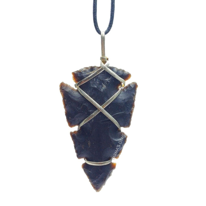 1" TO 1.5" FANCY JASPER SPEARHEAD ARROWHEAD PENDANT