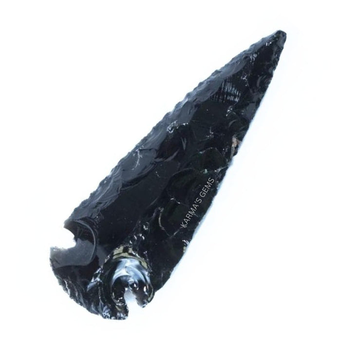 4" TO 4.5" BLACK OBSIDIAN ARROWHEAD