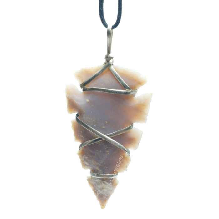 1" TO 1.5" FANCY JASPER SPEARHEAD ARROWHEAD PENDANT