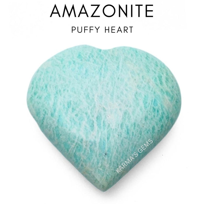 2" AMAZONIT-PUFFY-HERZ