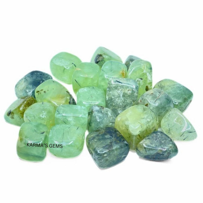 15 TO 25 MM PREHNITE POLISH TUMBLED STONE