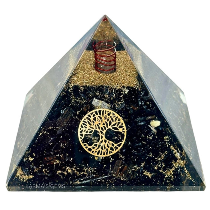 Baum des Lebens Schwarzer Turmalin Orgonit Pyramide