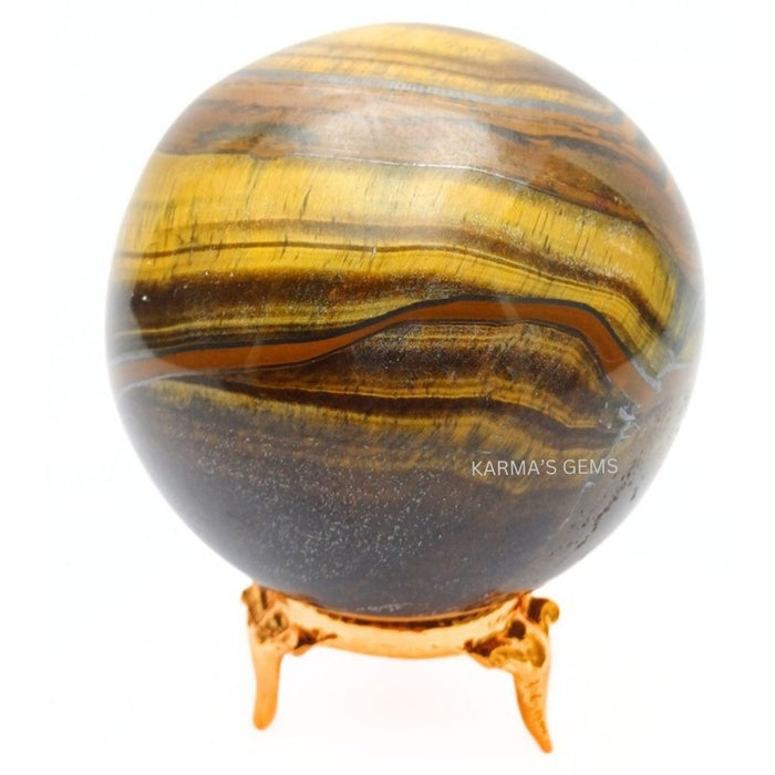 50 TO 55 MM TIGER EYE SPHERE