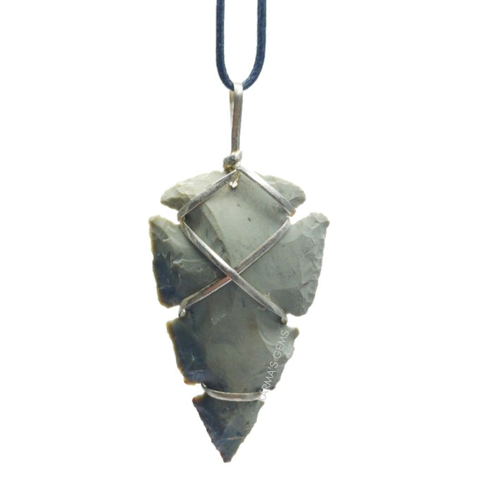 1" TO 1.5" FANCY JASPER SPEARHEAD ARROWHEAD PENDANT