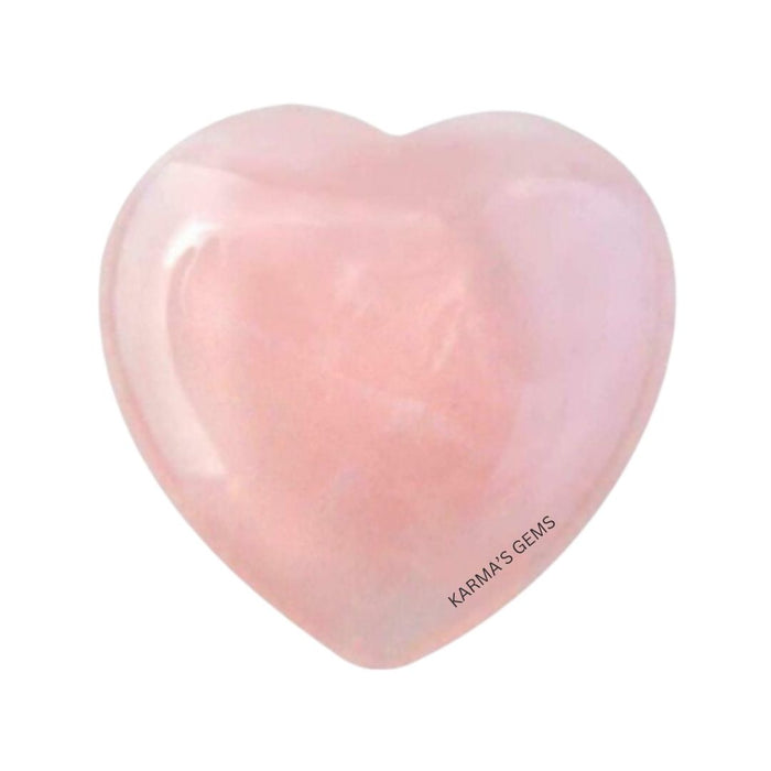 1" ROSE QUARTZ PUFFY HEART