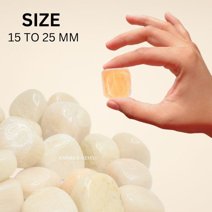 15 TO 25 MM PEACH MOONSTONE POLISH TUMBLED STONE