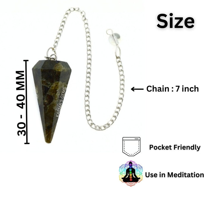 PENDULE DE RASTÉSIE EN PIERRE DE LABRADORITE