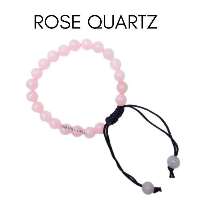 8 MM ROSENQUARZ-PERLENARMBAND
