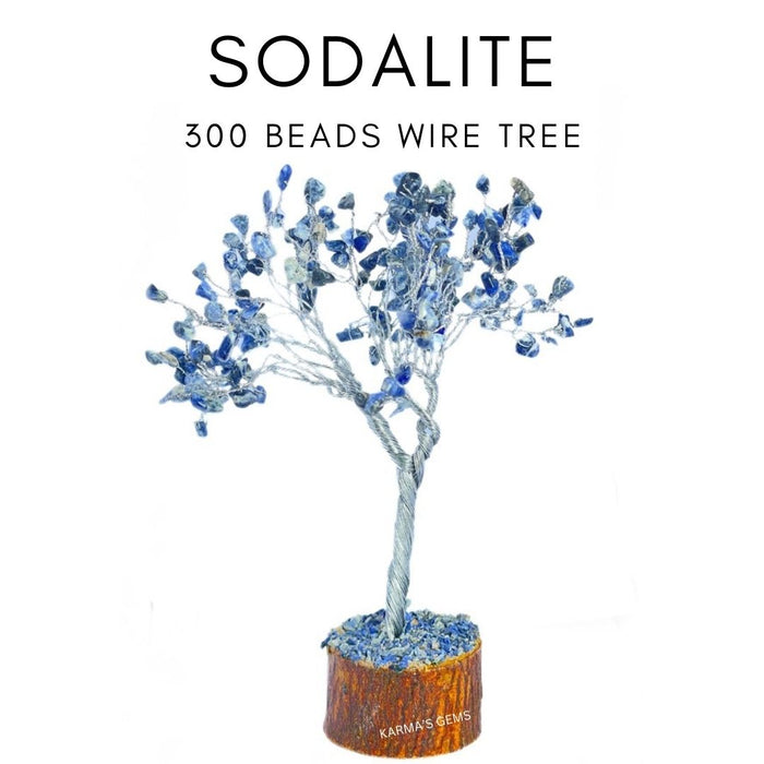 300 PERLES DE PIERRE DE SODALITE EN FIL D'ARBRE