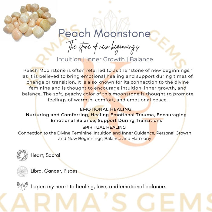 15 TO 25 MM PEACH MOONSTONE POLISH TUMBLED STONE
