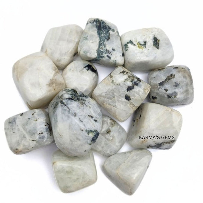 25 TO 35 MM RAINBOW MOONSTONE TUMBLED STONE