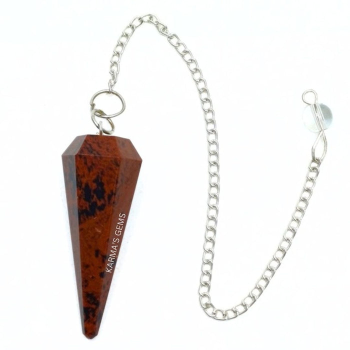 MAHAGONI OBSIDIAN STEIN WÜNSCHELPENDEL