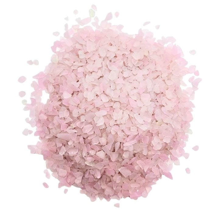 Éclats de pierre de quartz rose