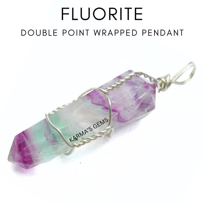 DOPPELSPITZIGER FLUORIT-ANHÄNGER