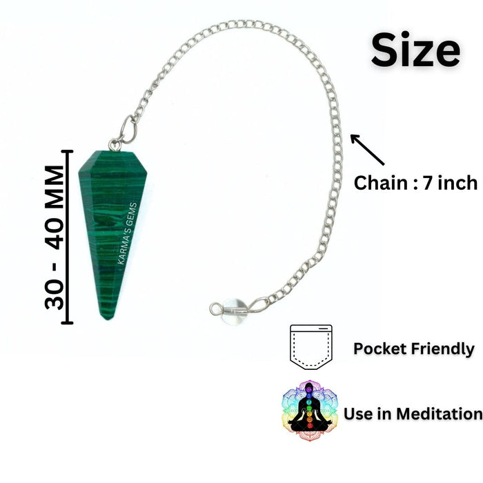 PENDULE DE RASTIDITÉ EN PIERRE DE MALACHITE