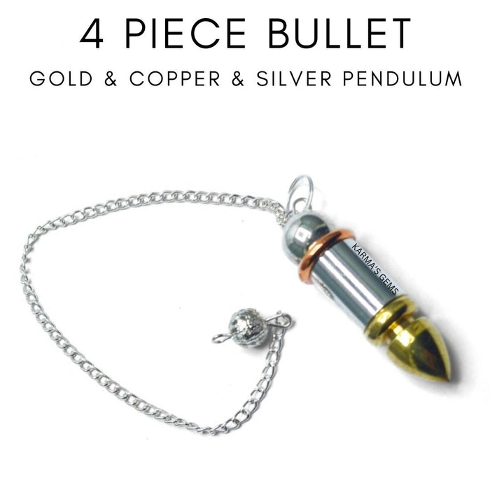 GOLD SILBER KUPFER ÖFFNBARES 4-TEILIGES PENDEL AUS STAHL UND KUPFER
